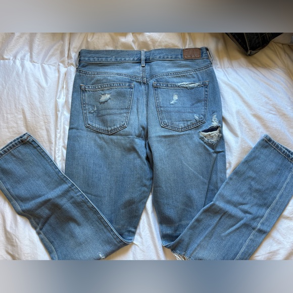 American Eagle Outfitters Blue Skinny Jeans Distressed BNWT - Picture 4 of 5